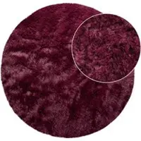 Tapis.fr Tapis à poils longs Silvana violet 160 cm rond