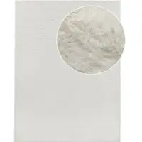 Tapis.fr Tapis en fourrure Fluffy crème 200 cm carré