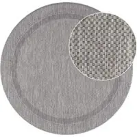 Tapis.fr Tapis d'intérieur & extérieur Romana gris 120 cm rond