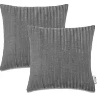 Tapis.nl Housse de coussin Chino anthracite 45x45 cm, 2 pièces