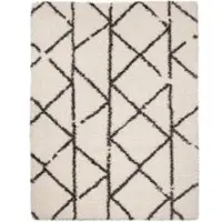 Tapis.fr Tapis à poils longs Mahara beige 120x160 cm
