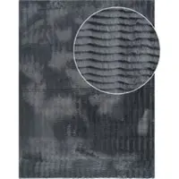 Tapis.fr Tapis en fourrure Arnia anthracite 60x100 cm