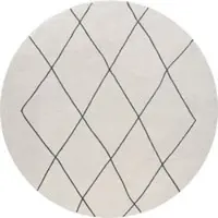 Tapis.fr Tapis Hilal blanc 120 cm rond