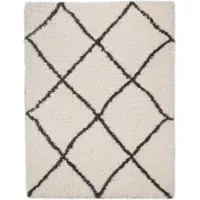 Tapis.fr Tapis à poils longs Mahara beige 60x90 cm