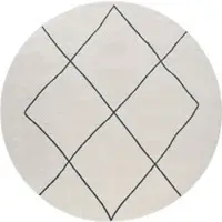 Tapis.fr Tapis Hilal blanc 200 cm rond