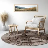 Tapis.fr Tapis Rodessa beige 160 cm rond
