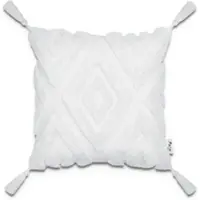 Tapis.fr Housse de coussin Chino crème-blanc 45x45 cm