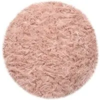 Tapis.fr Tapis à poils longs Playara rose 60 cm rond