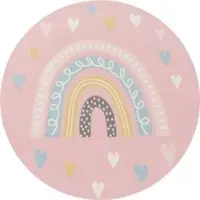 Tapis.fr Tapis pour enfants Ninique rose 160 cm rond