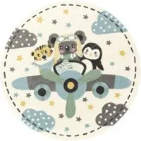 Tapis.fr Tapis pour enfants Pino beige 120 cm rond