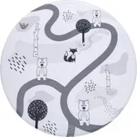 Tapis.fr Tapis pour enfant lavable Chiko blanc 150 cm rond