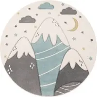Tapis.fr Tapis pour enfants Kosmos crème 160 cm rond