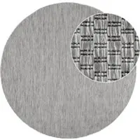 Tapis.fr Tapis d'intérieur & extérieur Venezia gris 200 cm rond
