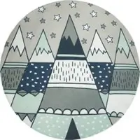 Tapis.fr Tapis pour enfant lavable Chiko gris 120 cm rond