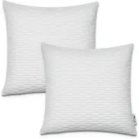 Tapis.fr Housse de coussin Chino blanc 45x45 cm, 2 pièces