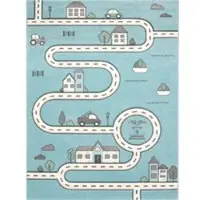 Tapis.fr Tapis pour enfants Diamora bleu 80x150 cm