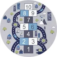 Tapis.fr Tapis pour enfants Bini gris 160 cm rond