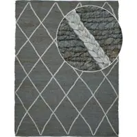 Tapis.fr Tapis en jute Sakira anthracite 200x290 cm
