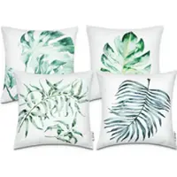 Tapis.fr Housse de coussin Chino vert 45x45 cm, 4 pièces