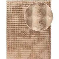 Tapis.fr Tapis en fourrure Arnia beige 60x100 cm