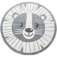 Tapis.fr Tapis pour enfants intérieur & extérieur Twitara gris 120 cm rond