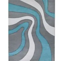 Tapis.fr Tapis moderne Diamora turquoise 120x170 cm