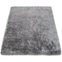 Tapis.fr Tapis à poils longs Glamorous gris 60x100 cm
