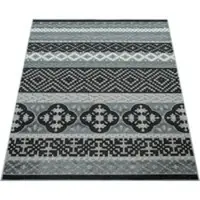 Tapis.fr Tapis d'intérieur & extérieur Charlene noir 80x150 cm