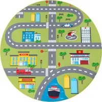 Tapis.fr Tapis pour enfants Bini vert 200 cm rond