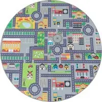 Tapis.fr Tapis pour enfants Bini gris 160 cm rond