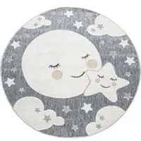 Tapis.fr Tapis pour enfants intérieur & extérieur Twitara gris 160 cm rond