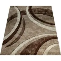 Tapis.fr Tapis moderne Bravo marron 80x150 cm