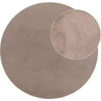 Tapis.fr Tapis Calissa taupe 160 cm rond