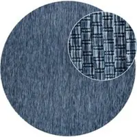 Tapis.fr Tapis d'intérieur & extérieur Venezia bleu 160 cm rond