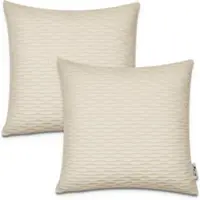 Tapis.fr Housse de coussin Chino beige 45x45 cm, 2 pièces