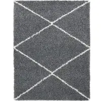 Tapis.fr Tapis shaggy Kalea anthracite 140x200 cm