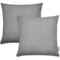 Tapis.fr Housse de coussin Chino anthracite 45x45 cm, 2 pièces