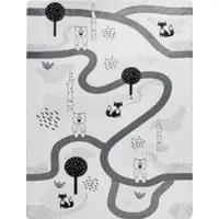 Tapis.fr Tapis pour enfant lavable Chiko blanc 80x150 cm