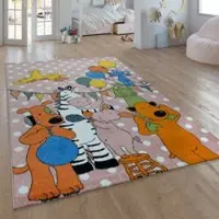 Tapis.fr Tapis pour enfants Die lieben sieben rose 140x200 cm