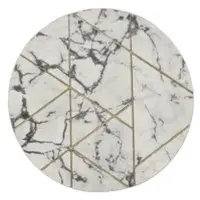 Tapis.fr Tapis Krevor jaune 120 cm rond