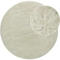 Tapis.nl Tapis à poils longs Silvana blanc 120 cm rond