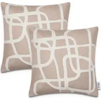 Tapis.nl Housse de coussin Chino beige 45x45 cm, 2 pièces