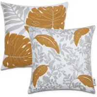 Tapis.nl Housse de coussin Chino jaune 45x45 cm, 2 pièces