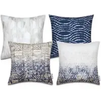 Tapis.nl Housse de coussin Chino bleu-gris 45x45 cm, 4 pièces