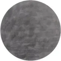 Tapis.fr Tapis moelleux Solina anthracite 80 cm rond