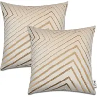 Tapis.nl Housse de coussin Chino beige 45x45 cm, 2 pièces