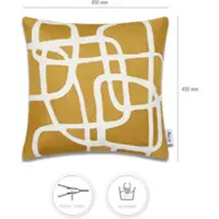 Tapis.nl Housse de coussin Chino jaune 45x45 cm, 2 pièces
