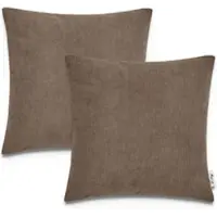 Tapis.nl Housse de coussin Chino marron 45x45 cm, 2 pièces