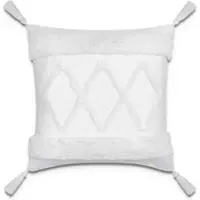 Tapis.fr Housse de coussin Chino blanc cassé 45x45 cm