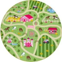 Tapis.nl Tapis pour enfants Bini vert 160 cm rond